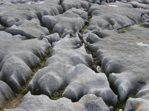 Distinced and rounded rock formation off the coast of County Clare, Ireland